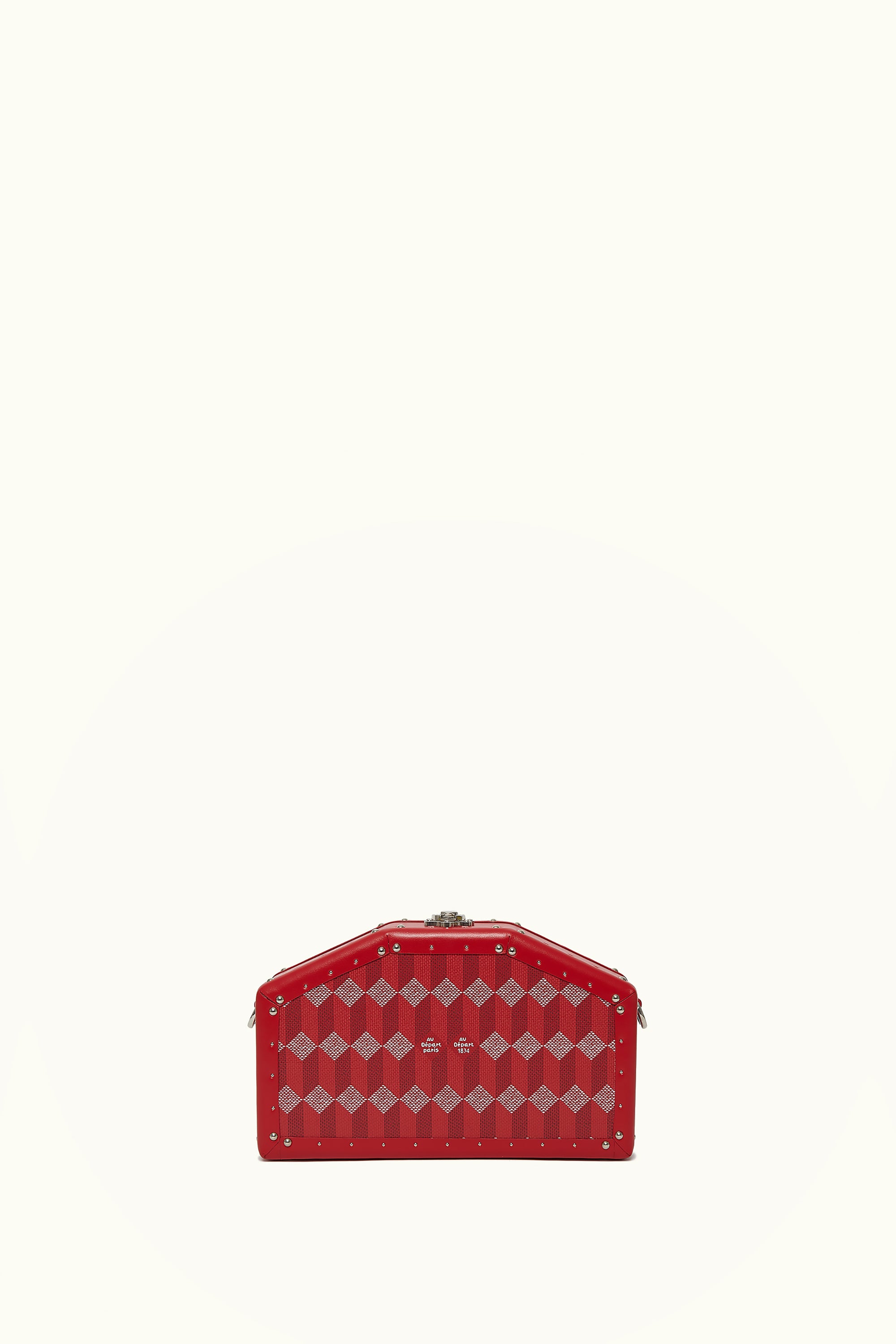 Le Mini Trunk Hexagon Coated Canvas Red