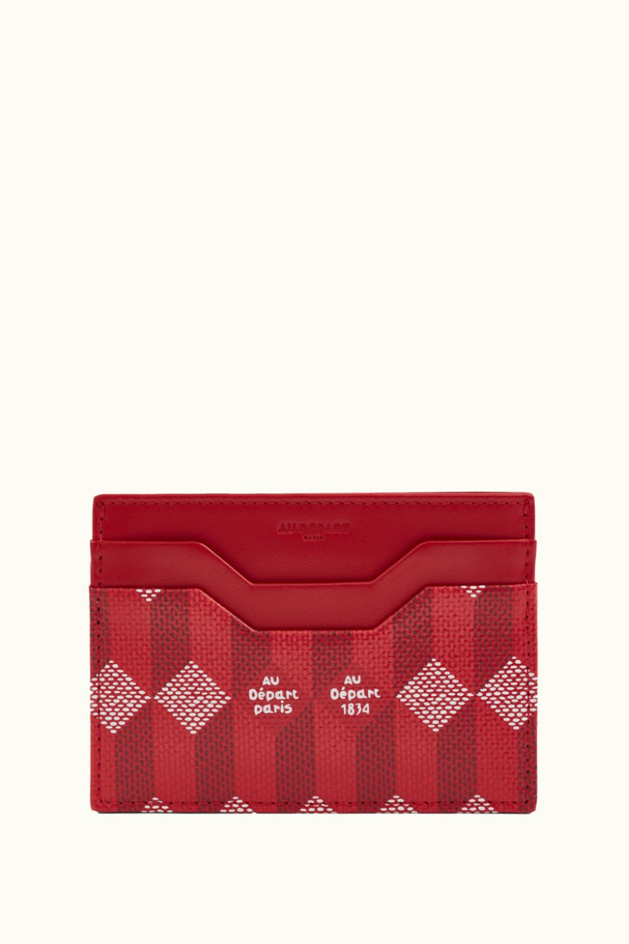 Le Porte-Cartes Horizontal Coated Canvas Red